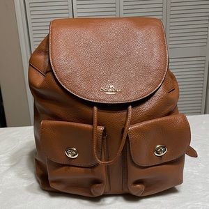 Coach Brown Leather Backpack